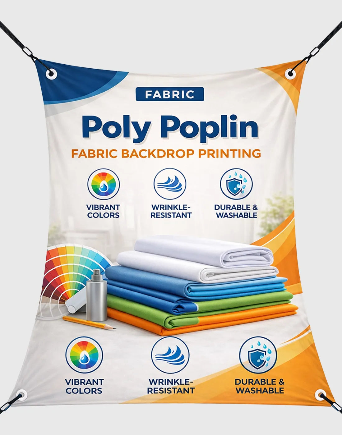 Poly Poplin Fabric Backdrop Printing