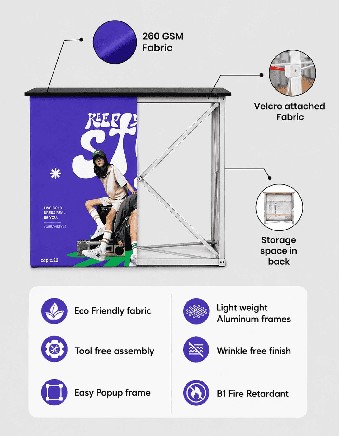 Table Pop Up Display Counter (Podium Box)