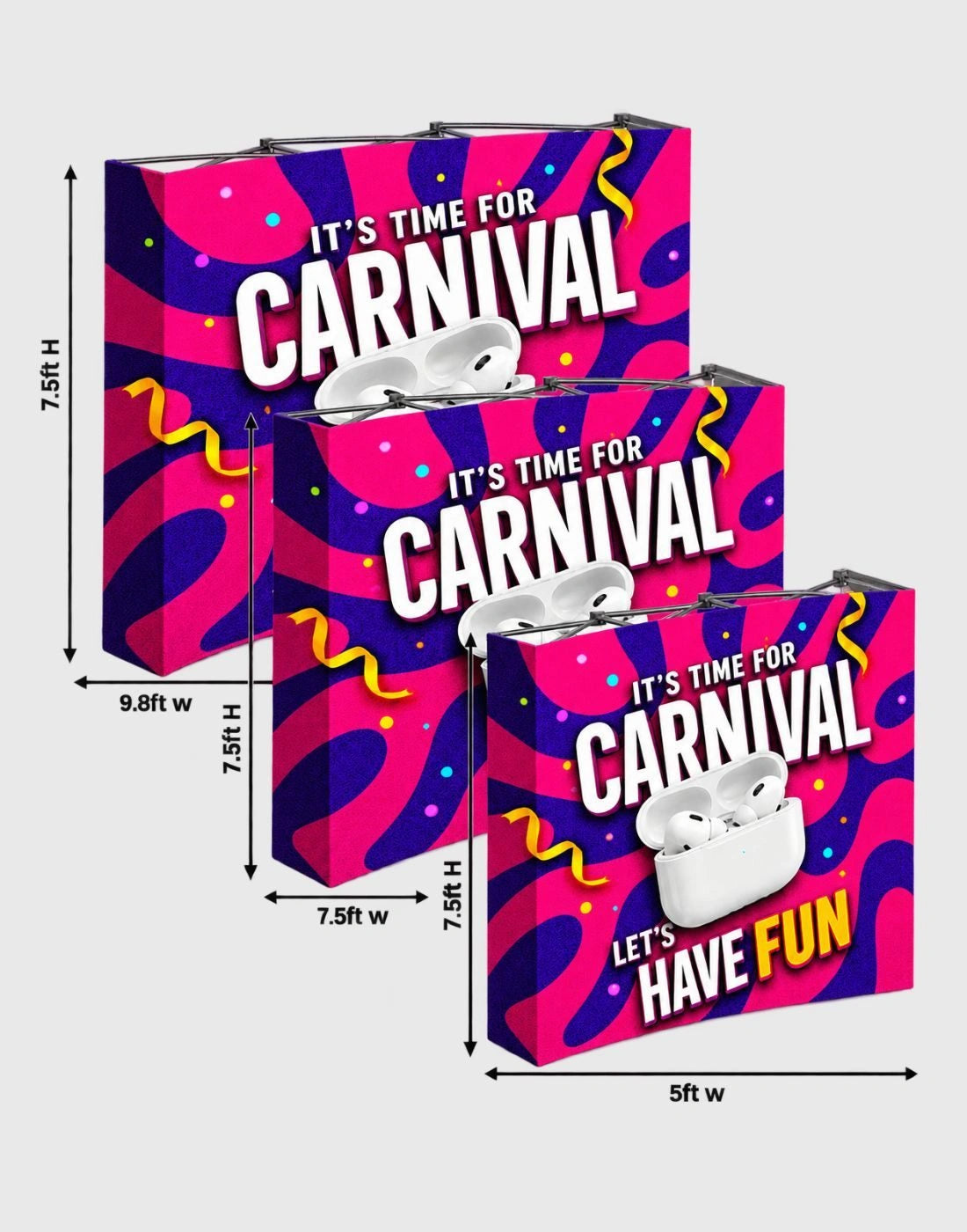 Pop Up Curved Velcro Media Wall