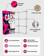 Pop Up Curved Velcro Media Wall