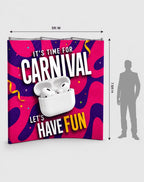 Pop Up Curved Velcro Media Wall