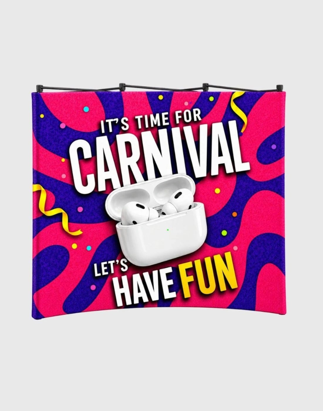 Pop Up Curved Velcro Media Wall
