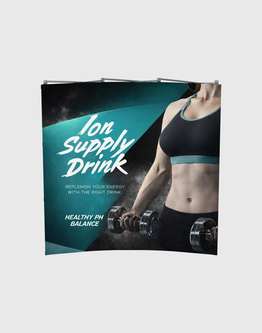 Pop Up Curved Velcro Media Wall