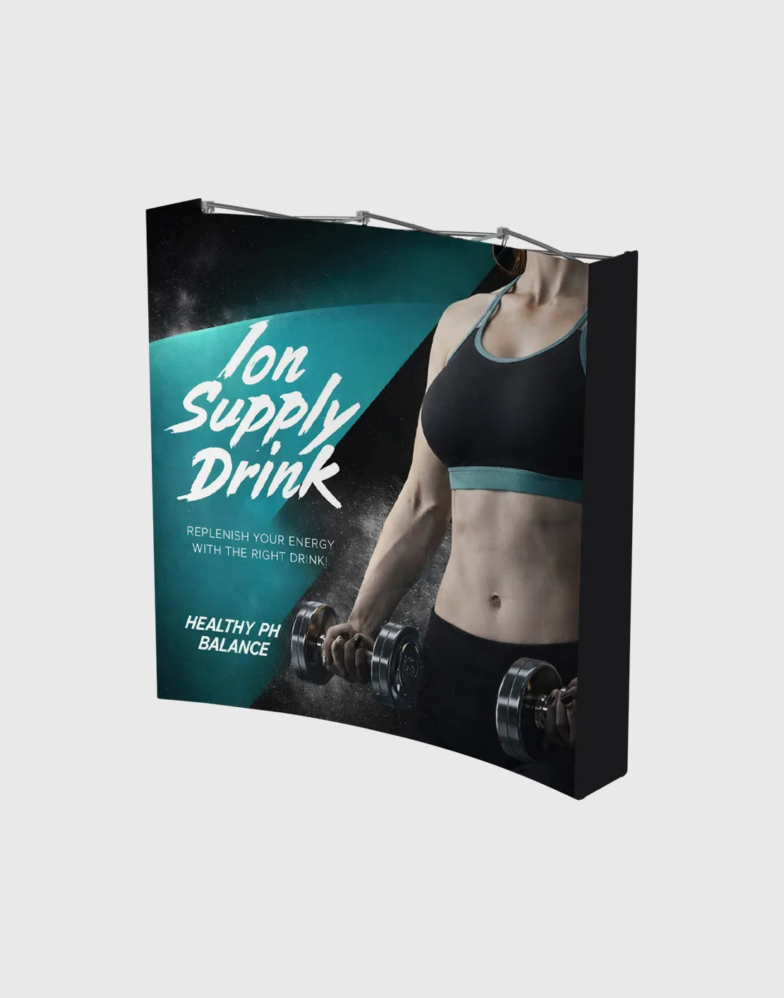 Pop Up Curved Velcro Media Wall