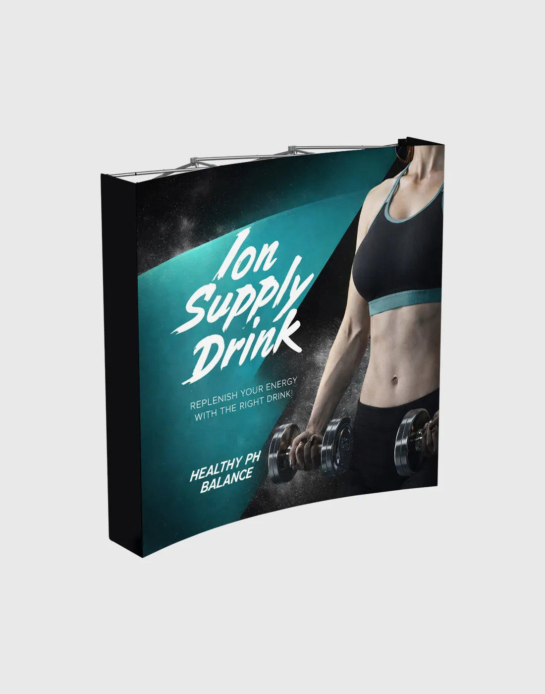 Pop Up Curved Velcro Media Wall