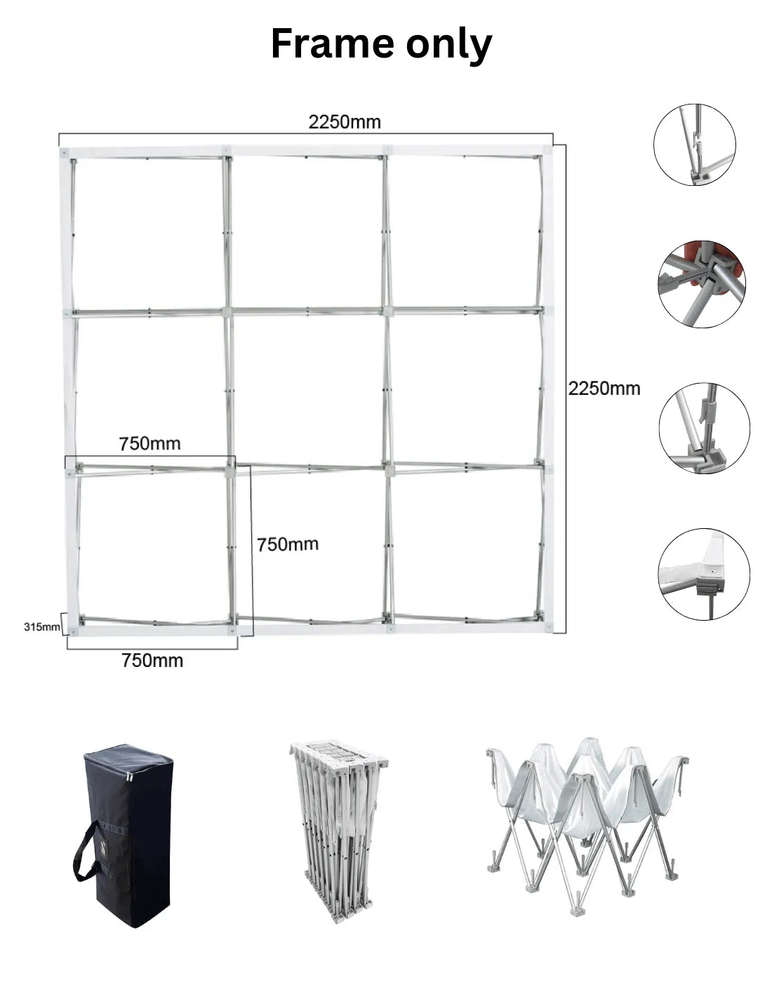 Pop Up Straight Media Wall