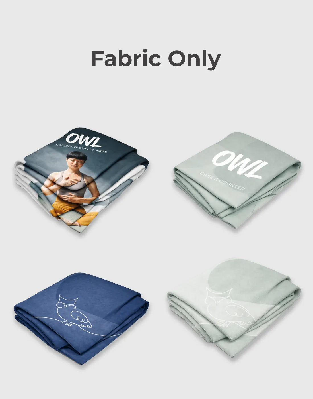 portable exhibit display modular aluminum frame booth with fabric media walls shelving and L arch