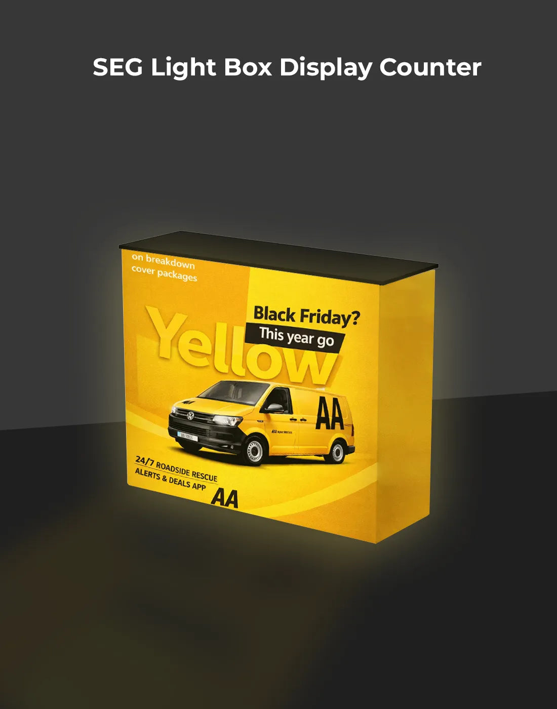 Popup SEG Backlit Counter Tables
