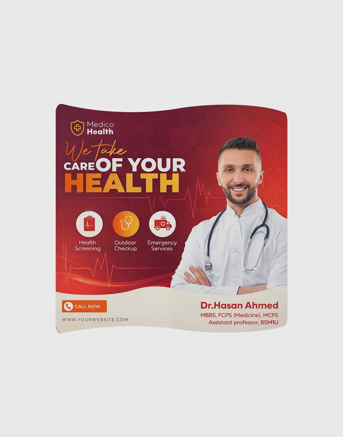 S Shape Wave Fabric Display Wall