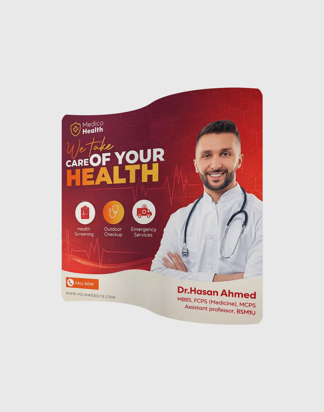 S Shape Wave Fabric Display Wall