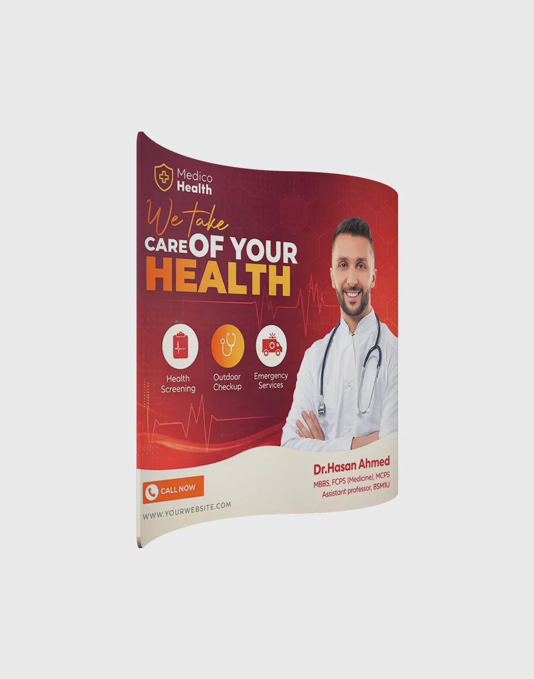 S Shape Wave Fabric Display Wall