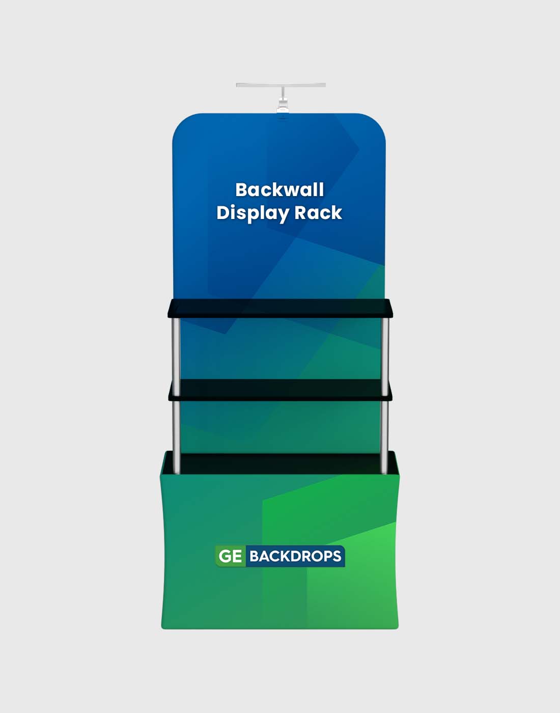 Backwall product display shelf