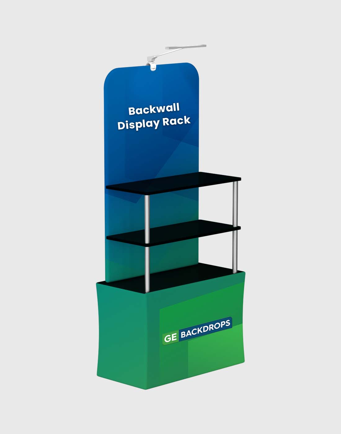Backwall product display shelf