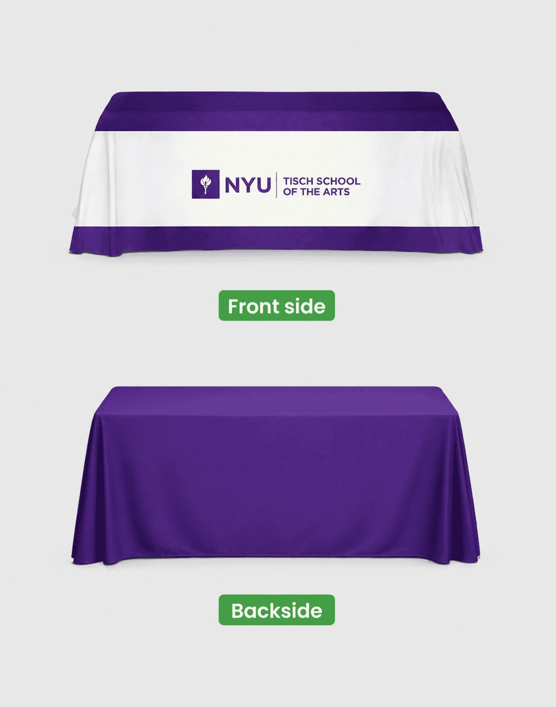 Standard table cover with classic draped design