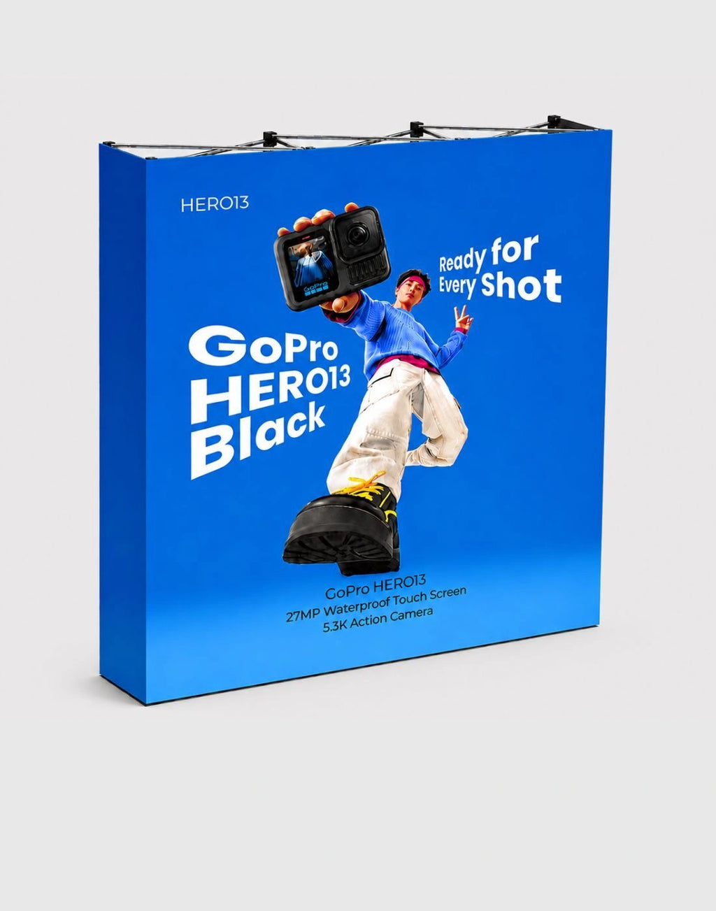 Pop Up Straight Media Wall