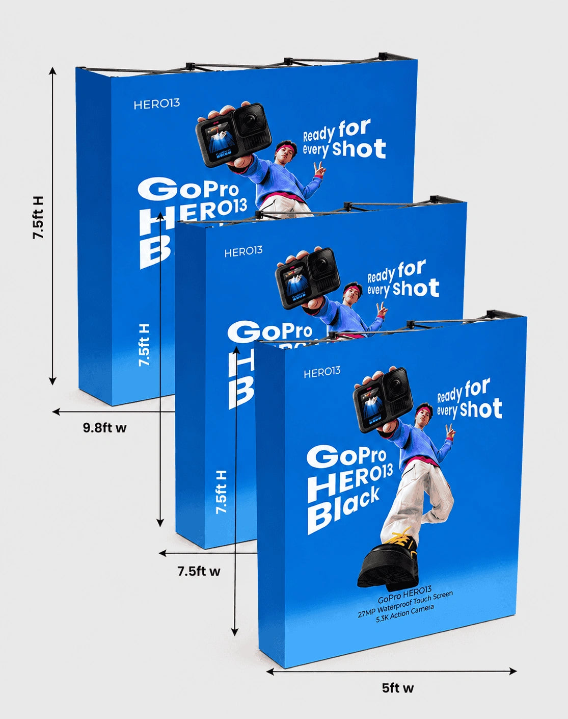 Pop Up Straight Media Wall