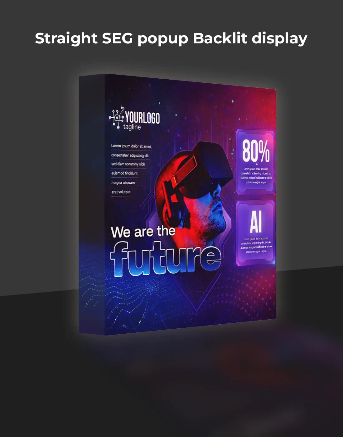 Straight SEG Popup Backlit Display