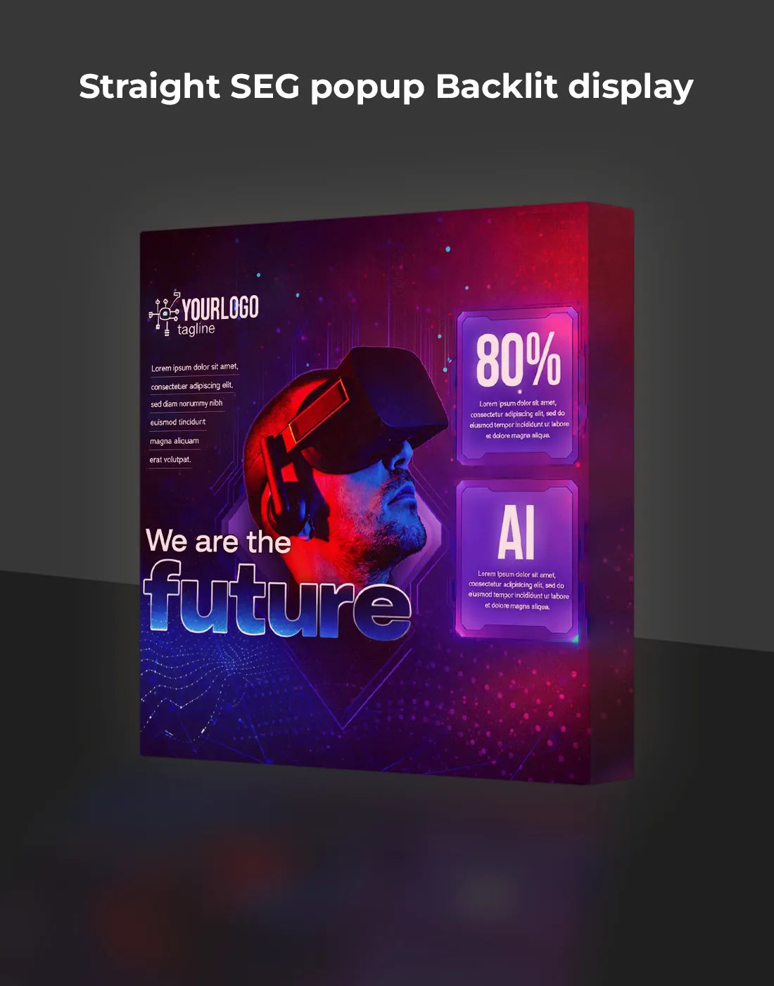 Straight SEG Popup Backlit Display