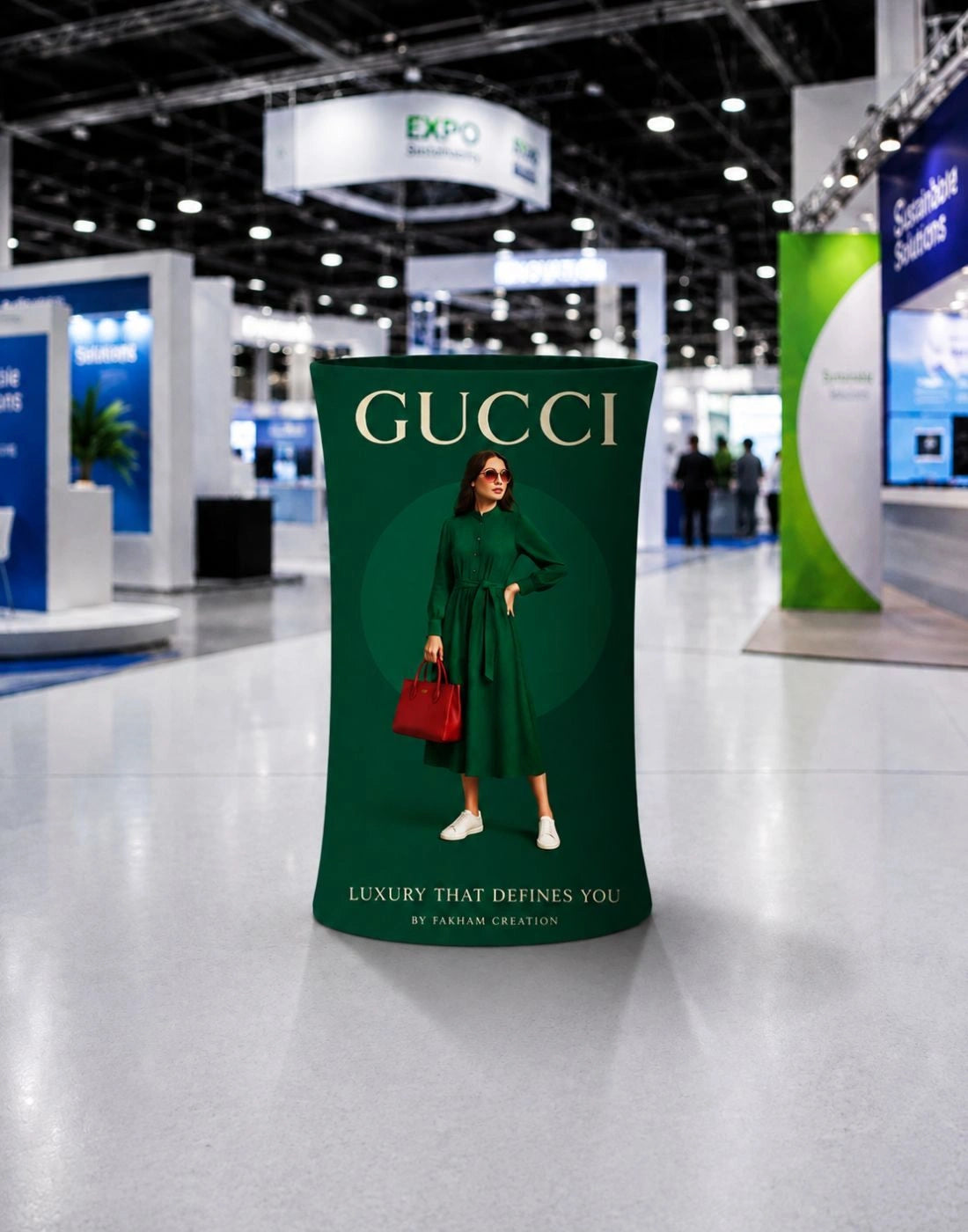 Oval Fabric Display Counter (For Podium & Booth Exhibitions)