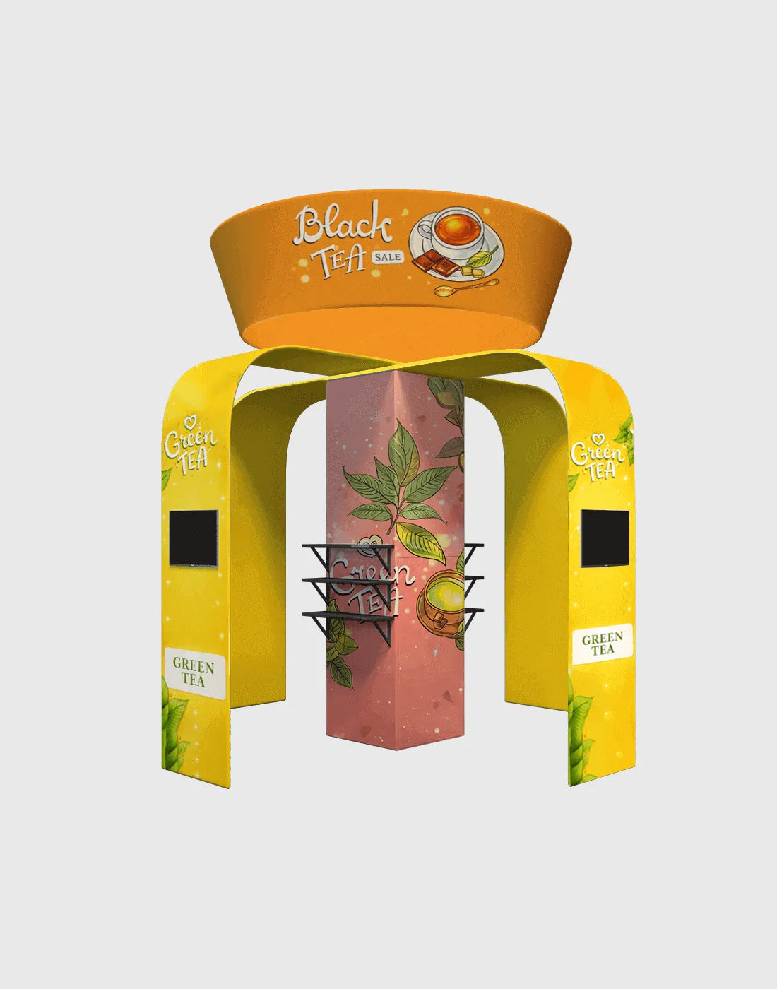 large modular trade show booth aluminum frame fabric graphics arches and counters