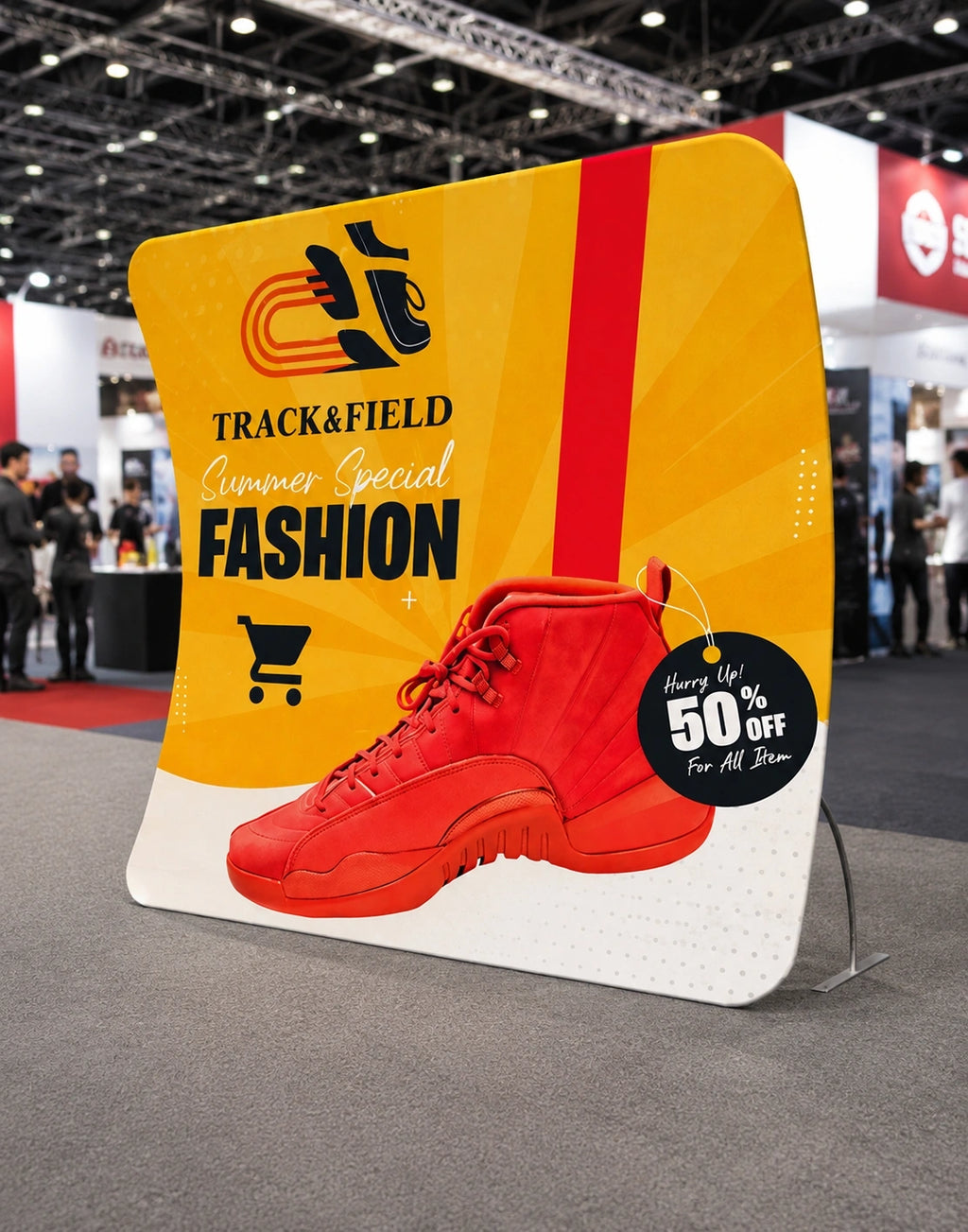 Modular U-Shape Fabric Display Stand