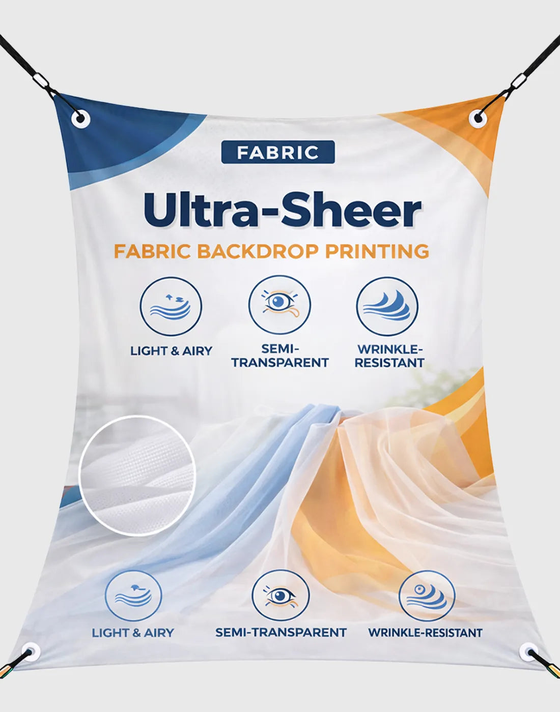 Ultra-Sheer Fabric Backdrop Printing