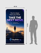 EZ Banner Stands - Wide Base Media Wall