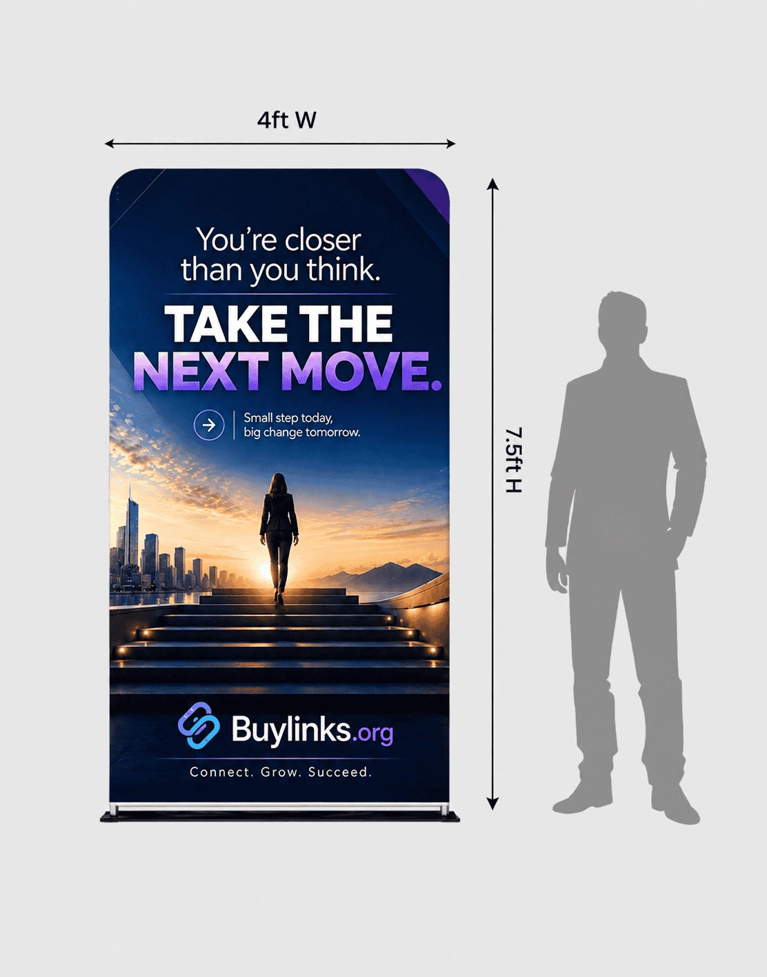 EZ Banner Stands - Wide Base Media Wall
