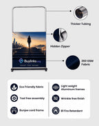 EZ Banner Stands - Wide Base Media Wall