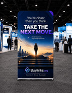 EZ Banner Stands - Wide Base Media Wall