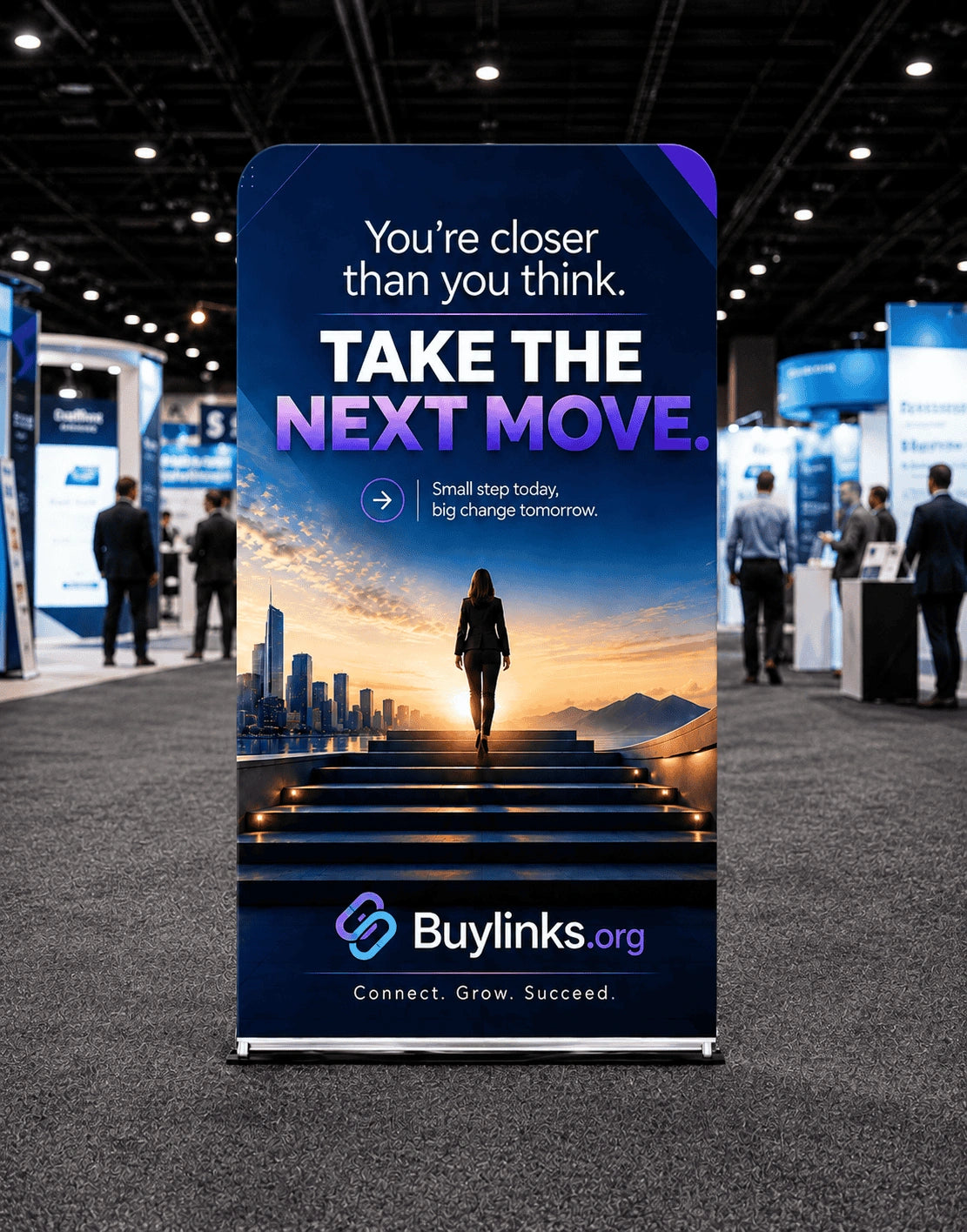 EZ Banner Stands - Wide Base Media Wall