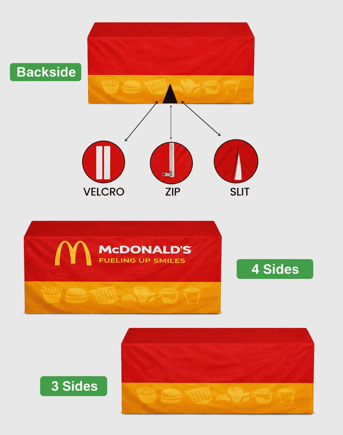fitted table cover dimensions for display tables 