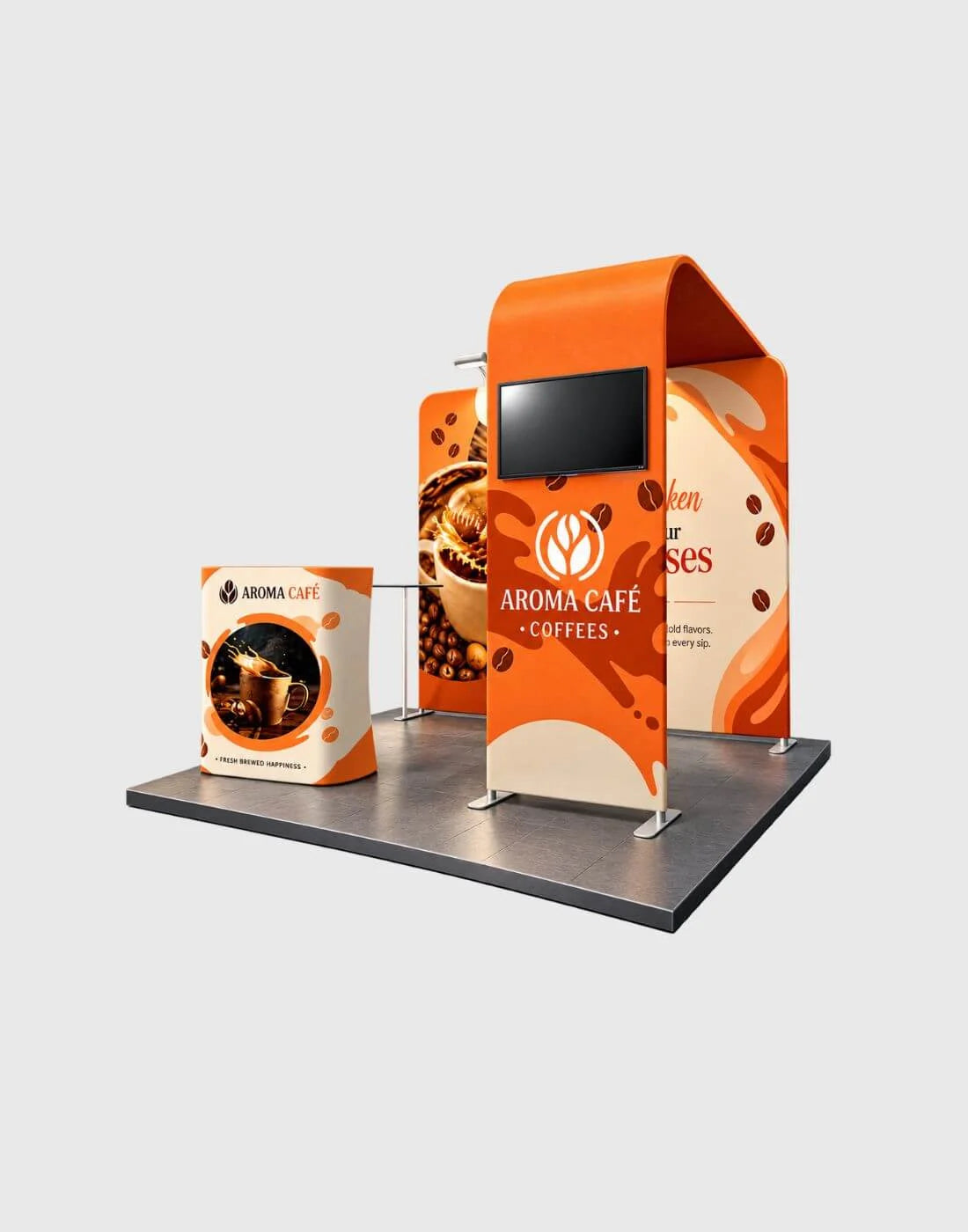 L Arch TV booth display kit for trade shows