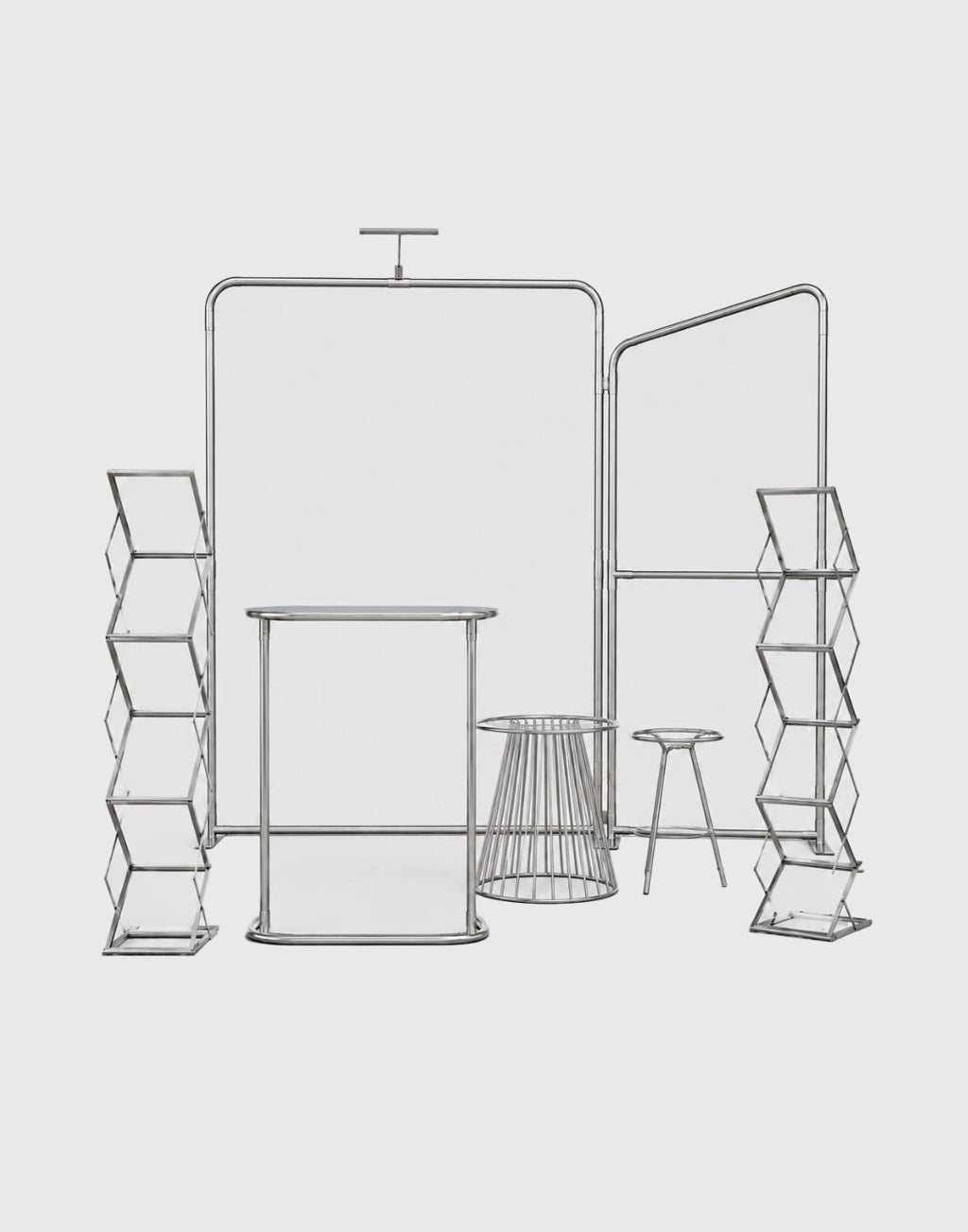 Modular expo booth frame system