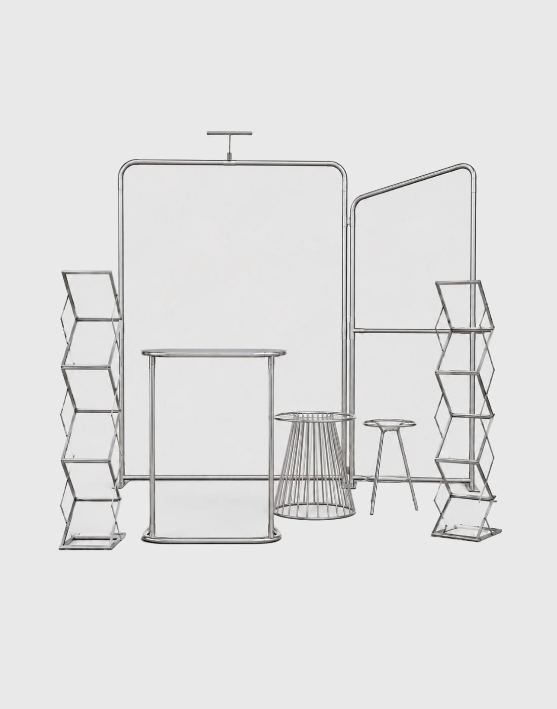 Modular expo booth frame system
