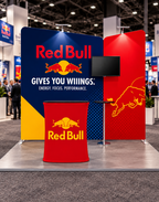 inclined wall trade show booth display