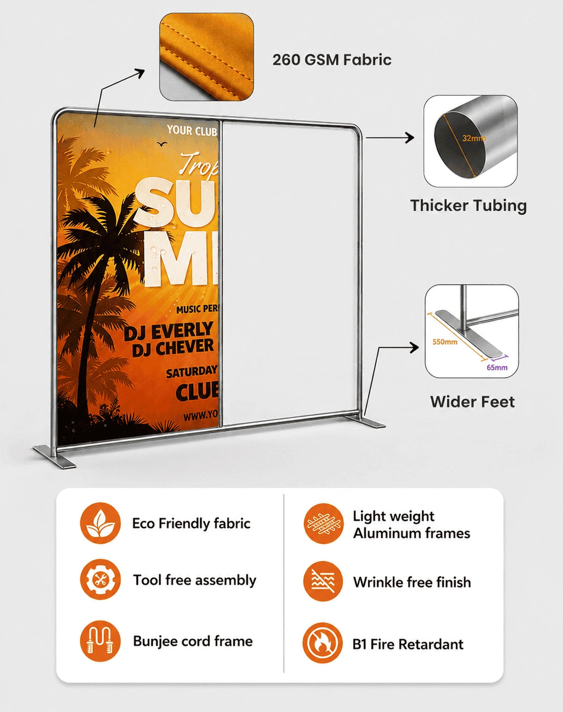 Straight Tension Fabric  Display