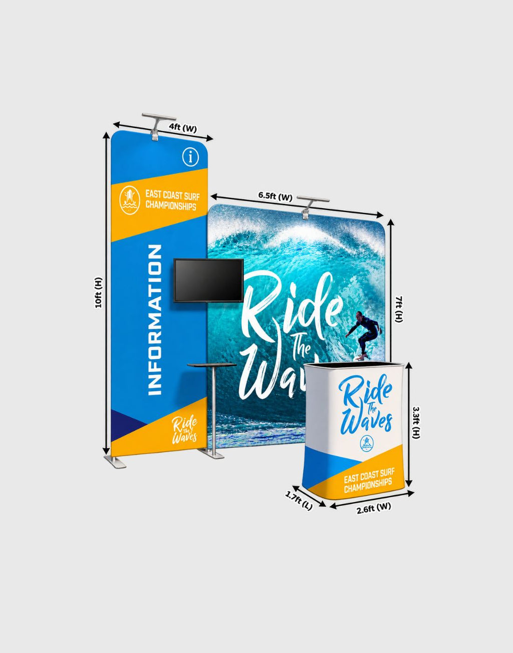 10x10 straight wall booth kit for exhibitions