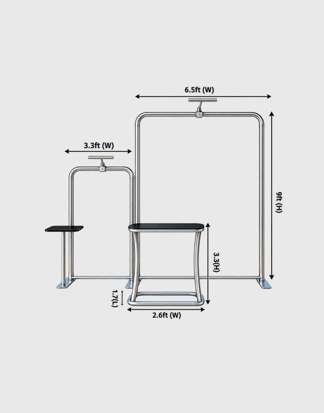 10x10 portable straight wall booth for exhibitions